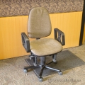 Tan Fabric Adjustable Rolling Task Chair